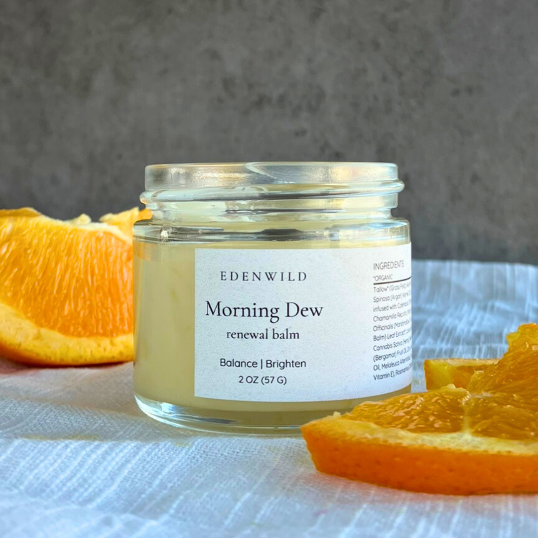 Morning Dew – Balancing Tallow Moisturizer with Herbal Oils + Tea Tree for Acne-Prone Skin