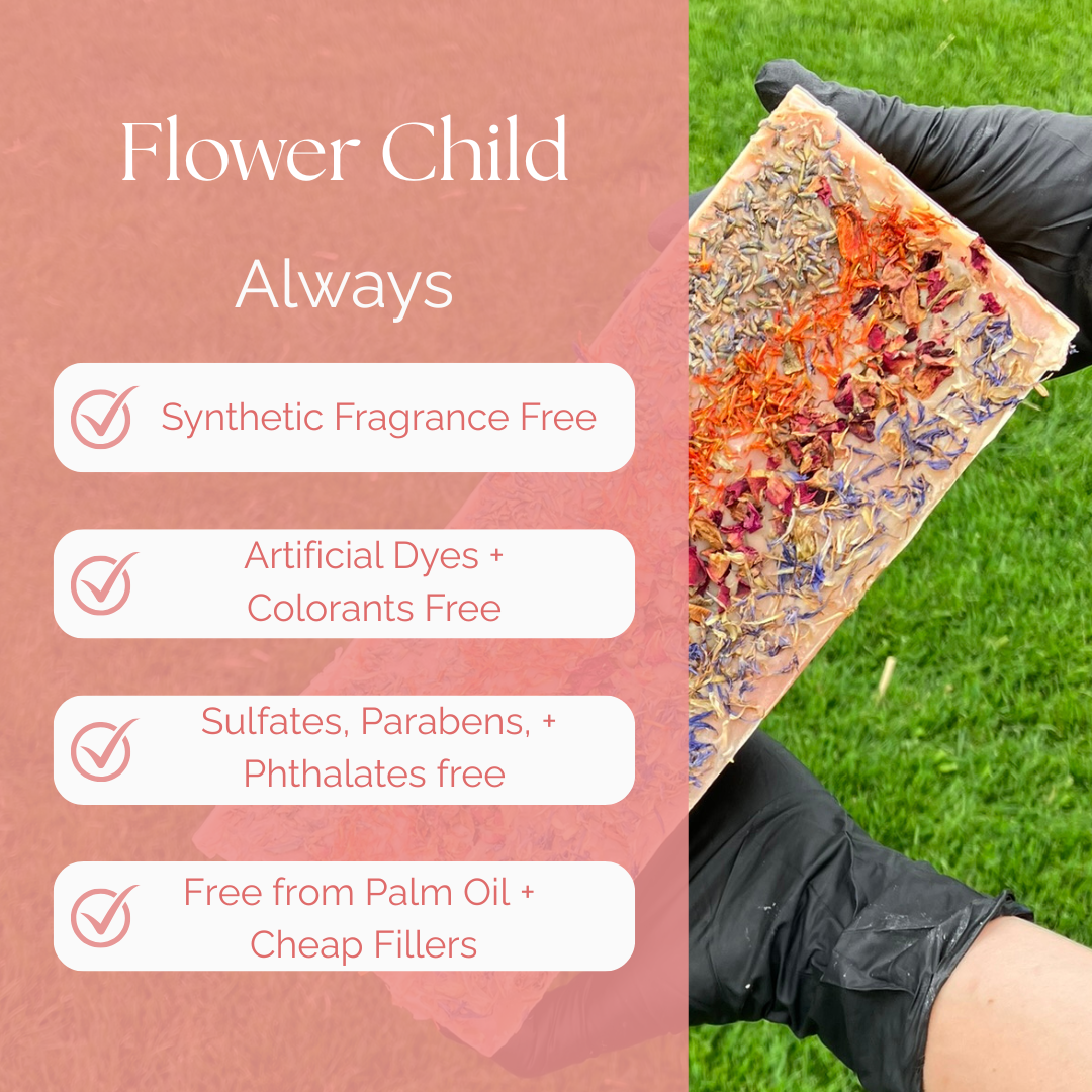 Flower Child - Soothing Chamomile + Clay Hydrating Handmade Soap Bar