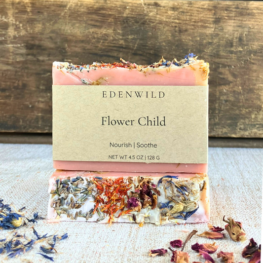 Flower Child - Soothing Chamomile + Clay Hydrating Handmade Soap Bar