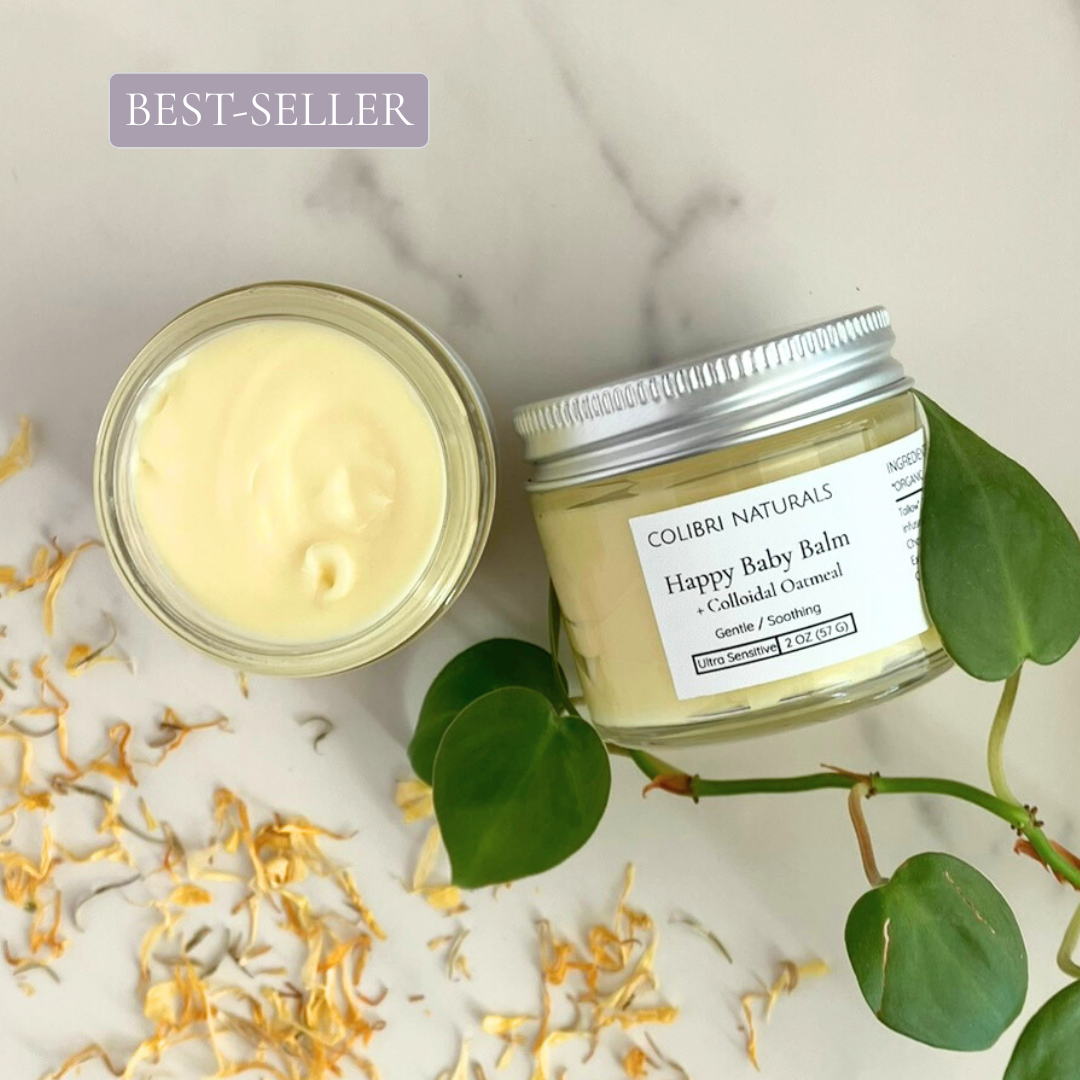 Happy Baby Balm - Eczema Tallow Balm for Babies and Sensitive Skin + Colloidal Oatmeal