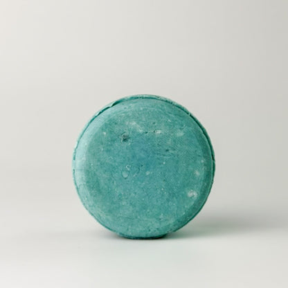 Edenwild Balance shampoo bar in teal on white surface — sulfate-free solid shampoo bar with kaolin clay and lemongrass for oily and combination hair