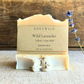 Tallow and goat milk natural soap bar made for sensitive skin and scented with lavender from Edenwild Beauty.